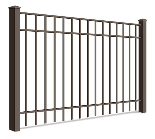 Commercial 3 rail aluminum fence panel