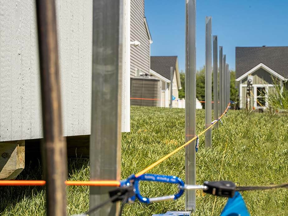 Commercial fence installation