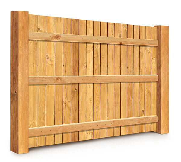 Commercial stockade privacy wood fence panel